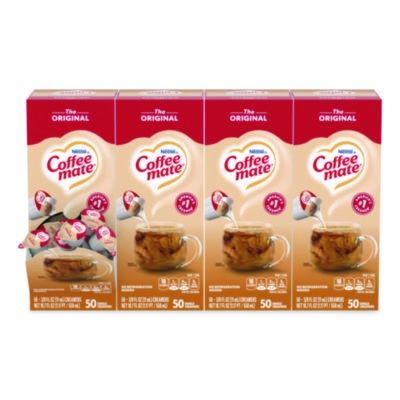 Liquid Coffee Creamer, Original, 0.38 oz Mini Cups, 50/Box, 