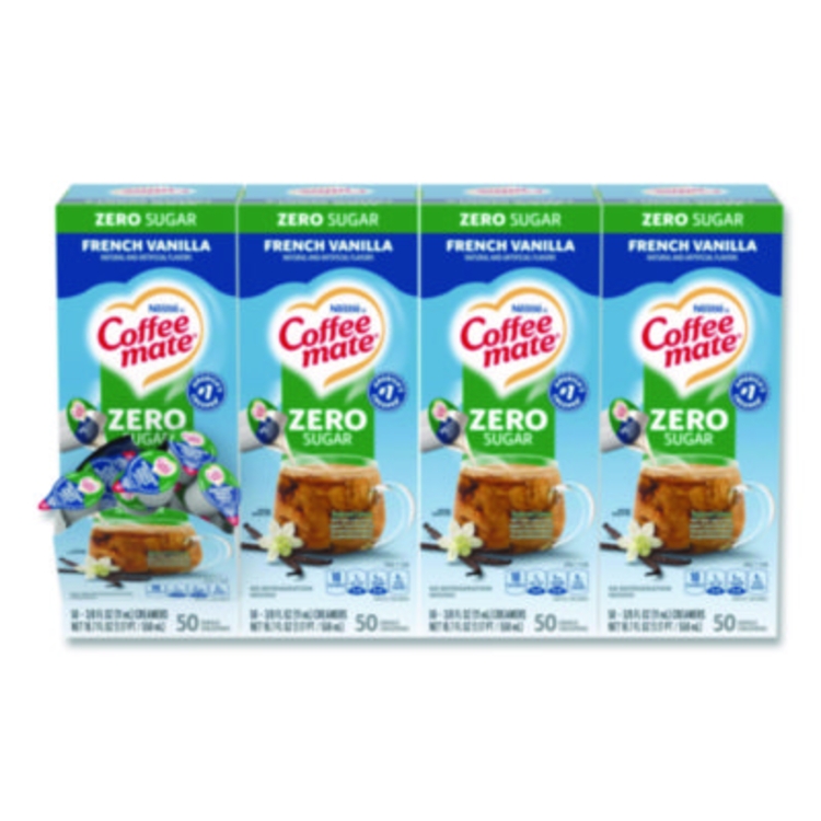 Liquid Coffee Creamer, Zero Sugar French Vanilla, 0.38 oz Mi