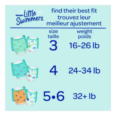 Little Swimmers, Size 4, 24 lbs to 34 lbs, 11/Pack, 8 Packs/