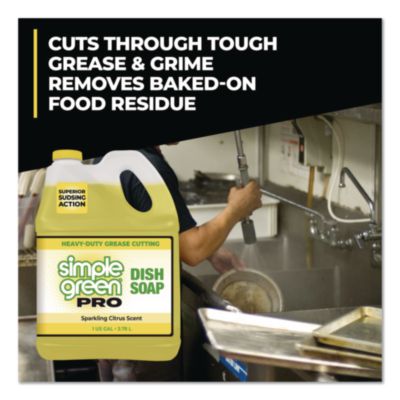 Pro Dish Soap, Sparkling Citrus Scent, 1 gal Bottle, 4/Carto