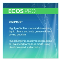 Dishmate Manual Dish Liquid, Free and Clear, 5 gal Pail