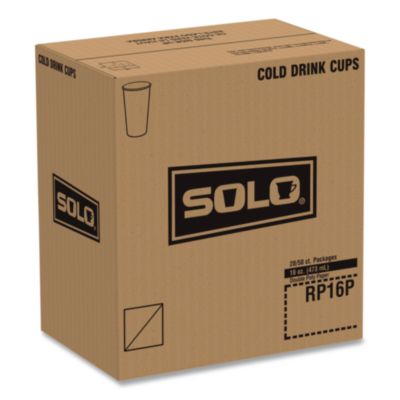 Double Sided Poly (DSP) Paper Cold Cups, 16 oz, White, 50 Cu