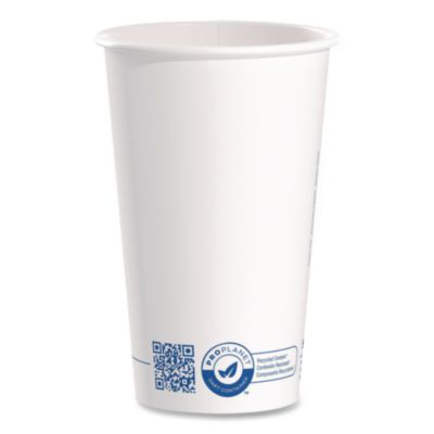 Recycled Content PCF Paper Hot Cups, ProPlanet Seal, 16 oz,