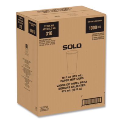 Recycled Content PCF Paper Hot Cups, ProPlanet Seal, 16 oz,