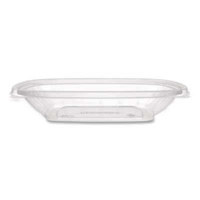 Square Plastic Bowls, 24 oz, 5 x 5 x 1.99, Clear, Plastic, 6