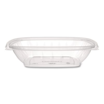 Square Plastic Bowls, 32 oz, 5 x 5 x 1.49, Clear, Plastic, 6