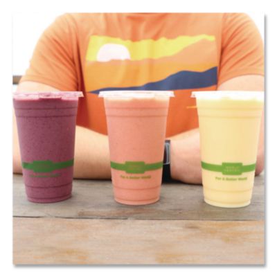 PLA Clear Cold Cups, 20 oz, Plastic, Clear, 1,000/Carton