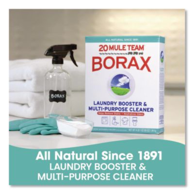 20 Mule Team Borax Laundry Booster, Powder, 4 lb Box, 6/Cart