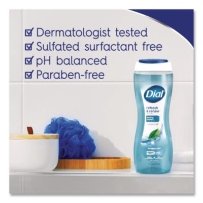 Body Wash, Spring Water Scent, 16 oz, 6/Carton