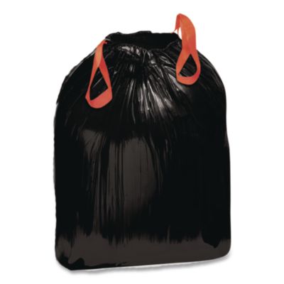 Heavy-Duty Trash Bags, Drawstring, 33 gal, 1.2 mil, 33.5" x