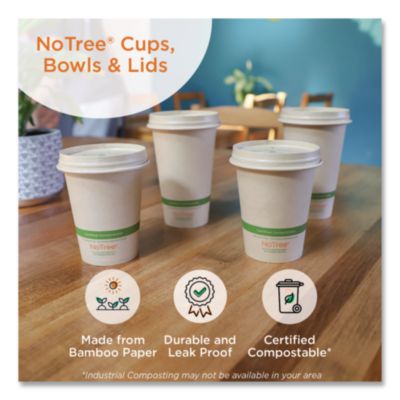 Paper Lids for Bowls, 3.6" Diameter, Brown, 500/Carton