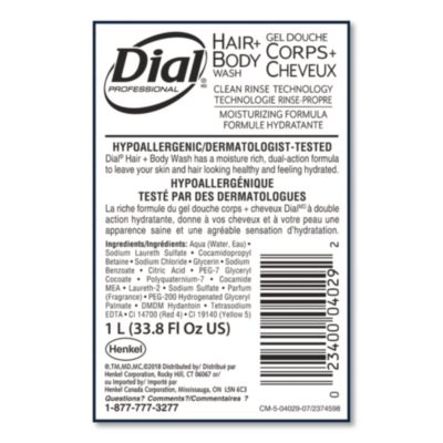 Hair + Body Wash Refill For 1 L Liquid Dispenser, Neutral Sc