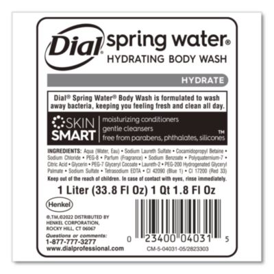 Body Wash Refill for 1 L Liquid Dispenser, Spring Water Scen