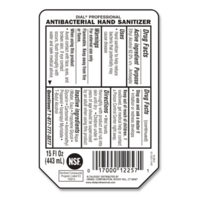 Antibacterial Gel Hand Sanitizer Refill for Versa Dispenser,