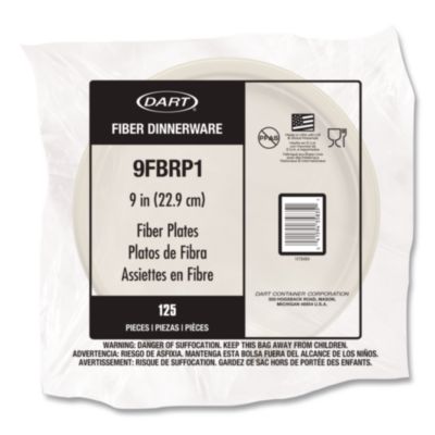 Compostable Molded Fiber Dinnerware, ProPlanet Seal, Plate,