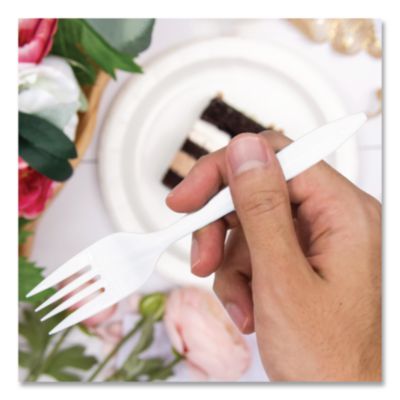 Style Setter Medium Weight Polypropylene Cutlery, Fork, Plas