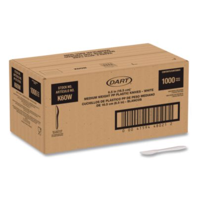 Style Setter Medium Weight Polypropylene Cutlery, Knife, Pla