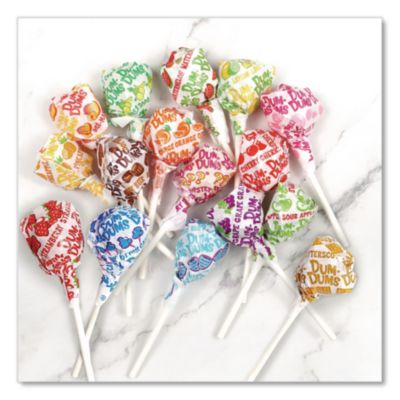 Dum-Dum-Pops, Assorted Flavors, Individually Wrapped, 300/pa