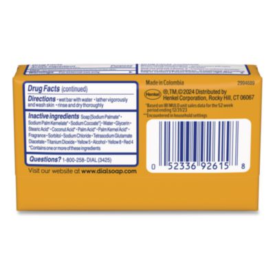 Deodorant Bar Soap, Iconic Dial Gold Fragrance, 4 oz, 36/Car