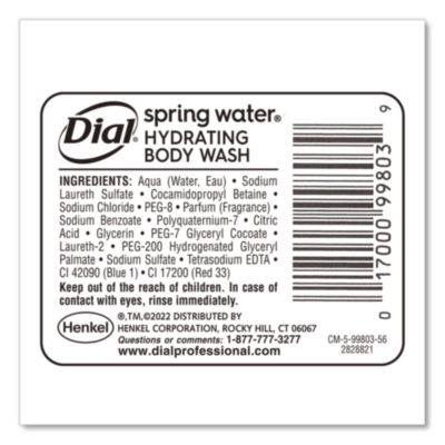 Body Wash Refill for Versa Dispenser, Spring Water Scent, 15