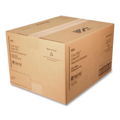 Recycleware Deli Containers, 5 oz, 3.6 x 2.6 x 1.8, Clear, P
