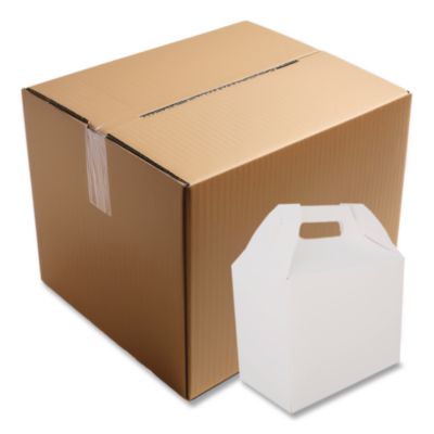 Carryout Barn Boxes, 10 lb, 8.88 x 5 x 6.75, White, Paper, 1