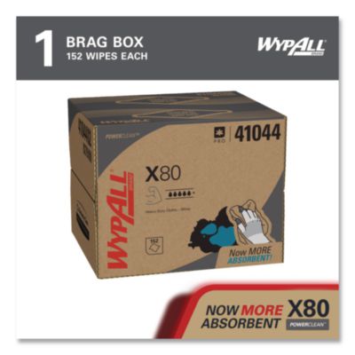 Power Clean X80 Cloths, HYDROKNIT, BRAG Box, 11.1 x 16.8, Wh