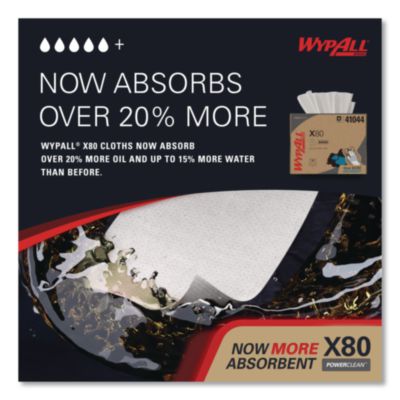 Power Clean X80 Cloths, HYDROKNIT, BRAG Box, 11.1 x 16.8, Wh