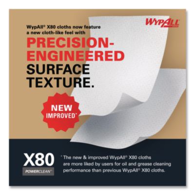 Power Clean X80 Cloths, HYDROKNIT, BRAG Box, 11.1 x 16.8, Wh