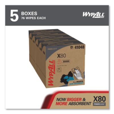 Power Clean X80 Cloths, HYDROKNIT, POP-UP Box, 8.34 x 16.8,