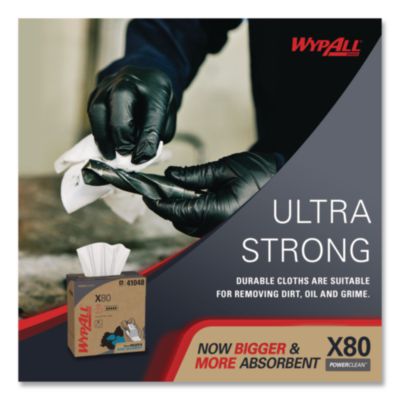 Power Clean X80 Cloths, HYDROKNIT, POP-UP Box, 8.34 x 16.8,