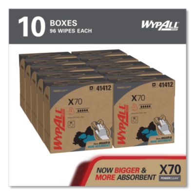 X70 Cloths, POP-UP Box, 9.13 x 16.8, Blue, 96/Box, 10 Boxes/