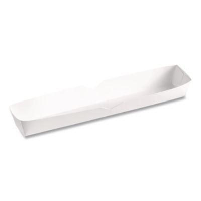 Footlong Hot Dog Tray, 10.25 x 1.5 x 1.25, White, Paper, 500