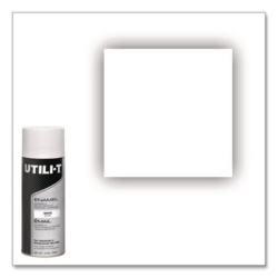 UTILI-T Spray Paint, White, 10 oz Aerosol Can, 6/Carton