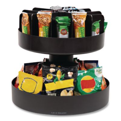 Supreme Lazy Suzan Condiment/Snack Organizer, 2 Compartments