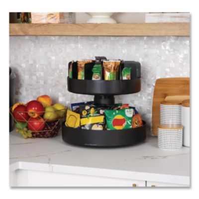 Supreme Lazy Suzan Condiment/Snack Organizer, 2 Compartments