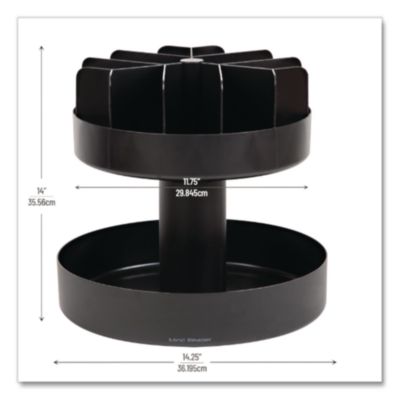 Supreme Lazy Suzan Condiment/Snack Organizer, 2 Compartments