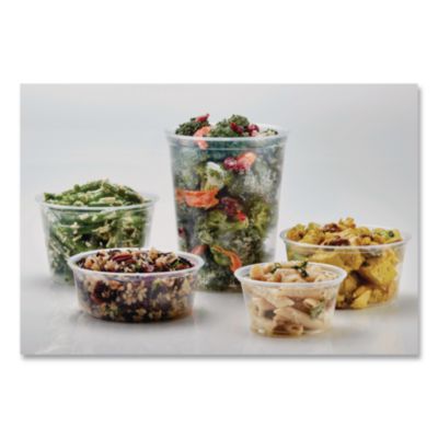 Microwavable Deli Containers, 32 oz, 4.6" Diameter x 5.6" h,