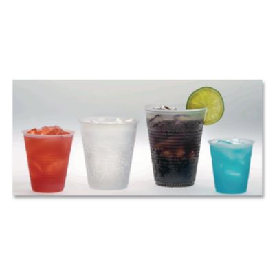 RK Crisscross Cold Drink Cups, 3 oz, Plastic, Clear, 100/Bag