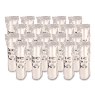RK Ribbed Cold Drink Cups, 16 oz, Plastic, Translucent, 50/S