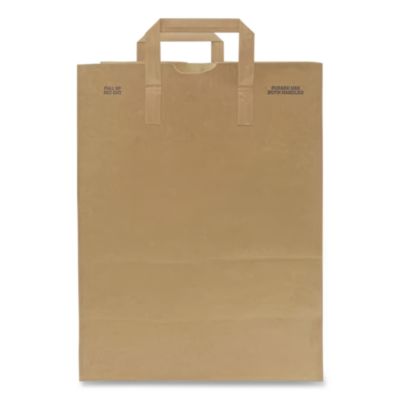 Grocery Paper Bags, 1/6 BBL Size, 70# Basis Weight, Flat Han