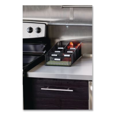 Onyx Breakroom Organizers, 7 Compartments, 16 x 8.5 x 5.25,
