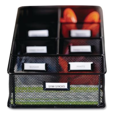 Onyx Breakroom Organizers, 7 Compartments, 16 x 8.5 x 5.25,