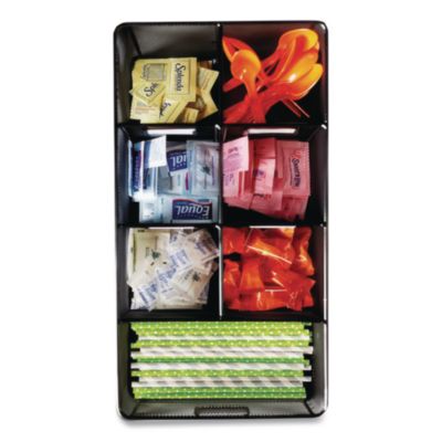 Onyx Breakroom Organizers, 7 Compartments, 16 x 8.5 x 5.25,