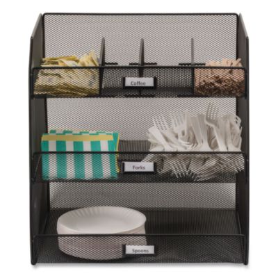Onyx Breakroom Organizers, 3 Compartments,14.63 x 11.75 x 15