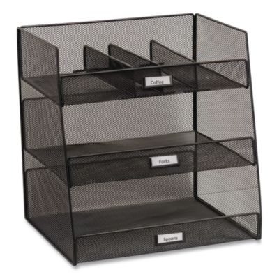 Onyx Breakroom Organizers, 3 Compartments,14.63 x 11.75 x 15