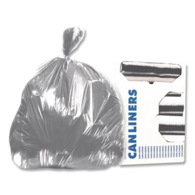 Linear Low-Density Can Liners, 45 Gal, 1.7 Mil, 39" X 46", S