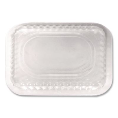 Plastic Dome Lids, Fits 1 lb Oblong Pan, Clear, 1,000/Carton