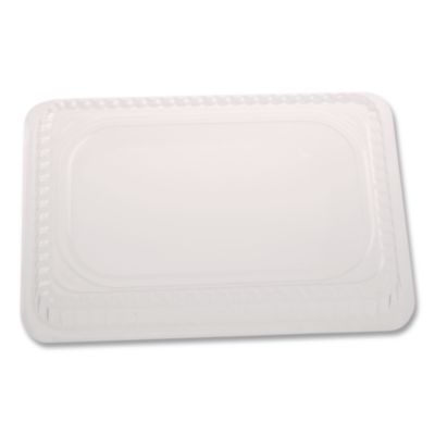 Plastic Dome Lids, Fits 1 lb Oblong Pan, Clear, 1,000/Carton