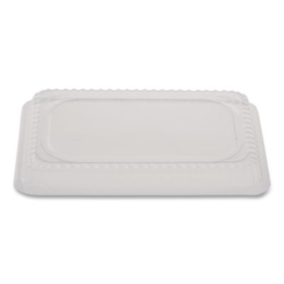 Plastic Dome Lids, Fits 1 lb Oblong Pan, Clear, 1,000/Carton